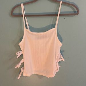 White Side Tie Cami Top! Nasty Gal NWT Never Worn
